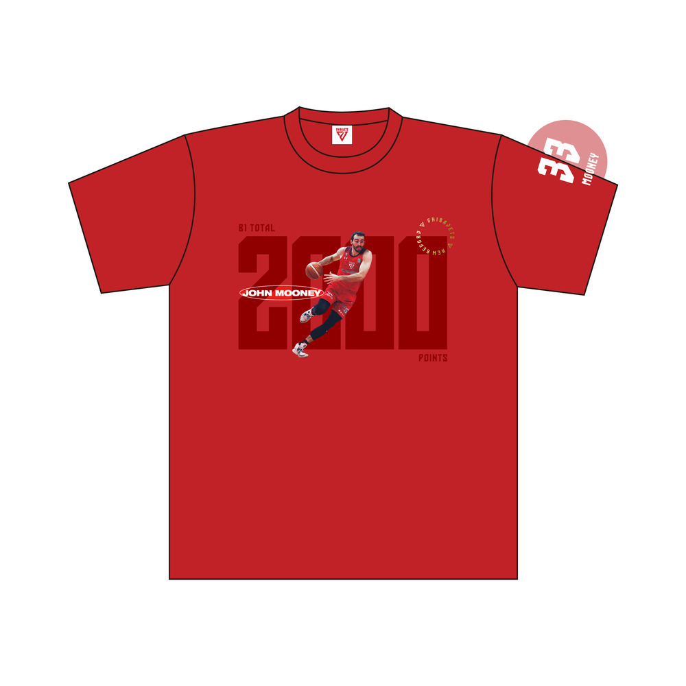 【#33 ムーニー選手B1通算2000得点達成記念】Tシャツ 詳細画像 1