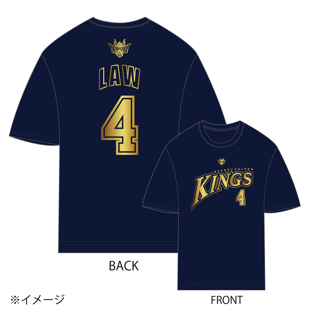 23-24 選手ナンバーTシャツ[NVY]  詳細画像 #4 LAW( ヴィック・ロー) 1