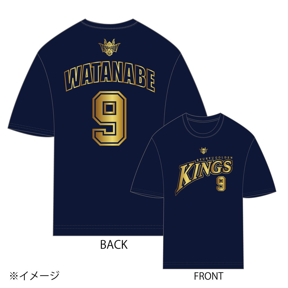 23-24 選手ナンバーTシャツ[NVY]  詳細画像 #9 WATANABE(渡邊飛勇) 1