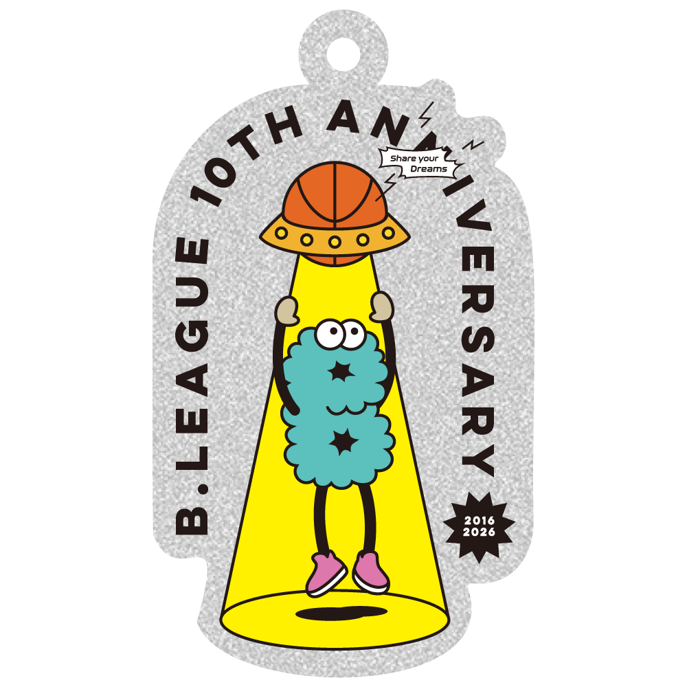 B.LEAGUE 10th ANNIVERSARY Alien アクリルキーホルダー(ラメ) 詳細画像 シルバーラメ 2