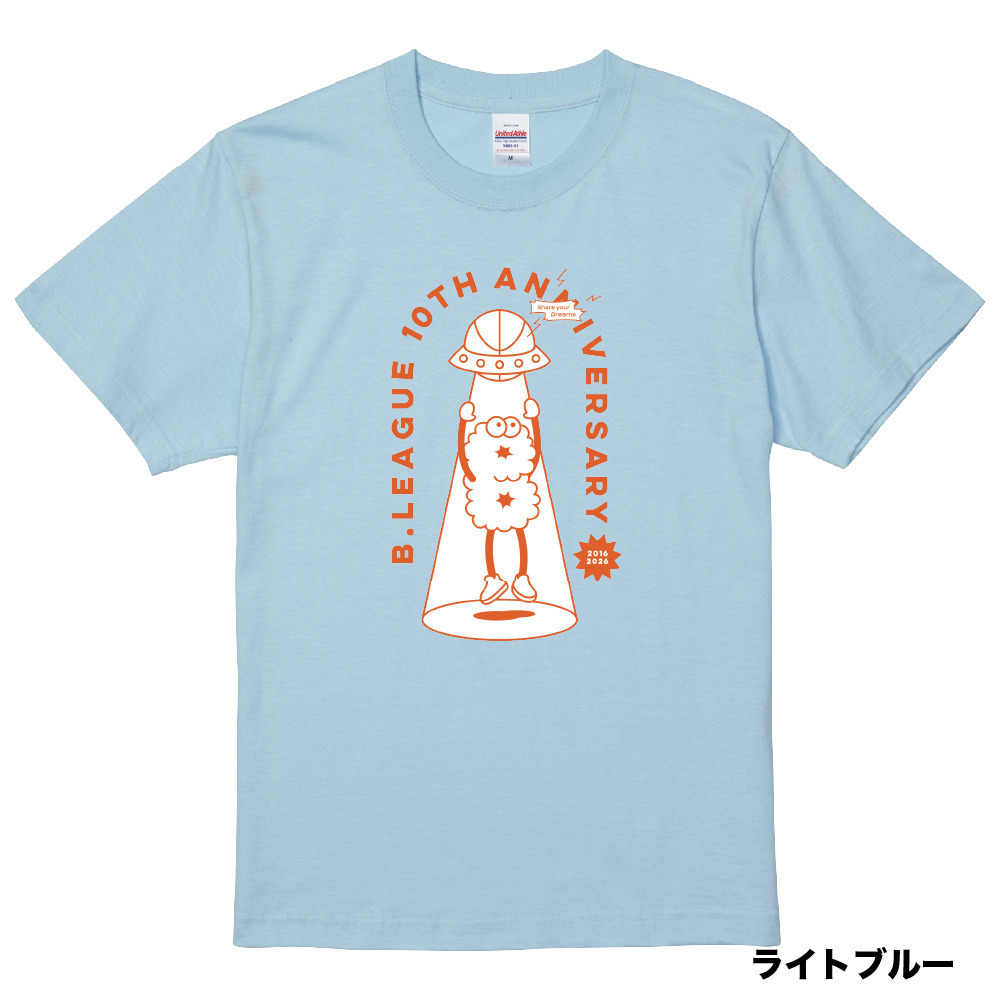 【全5色】B.LEAGUE 10th ANNIVERSARY Alien グラフィックTシャツ 詳細画像 ライトブルー 1