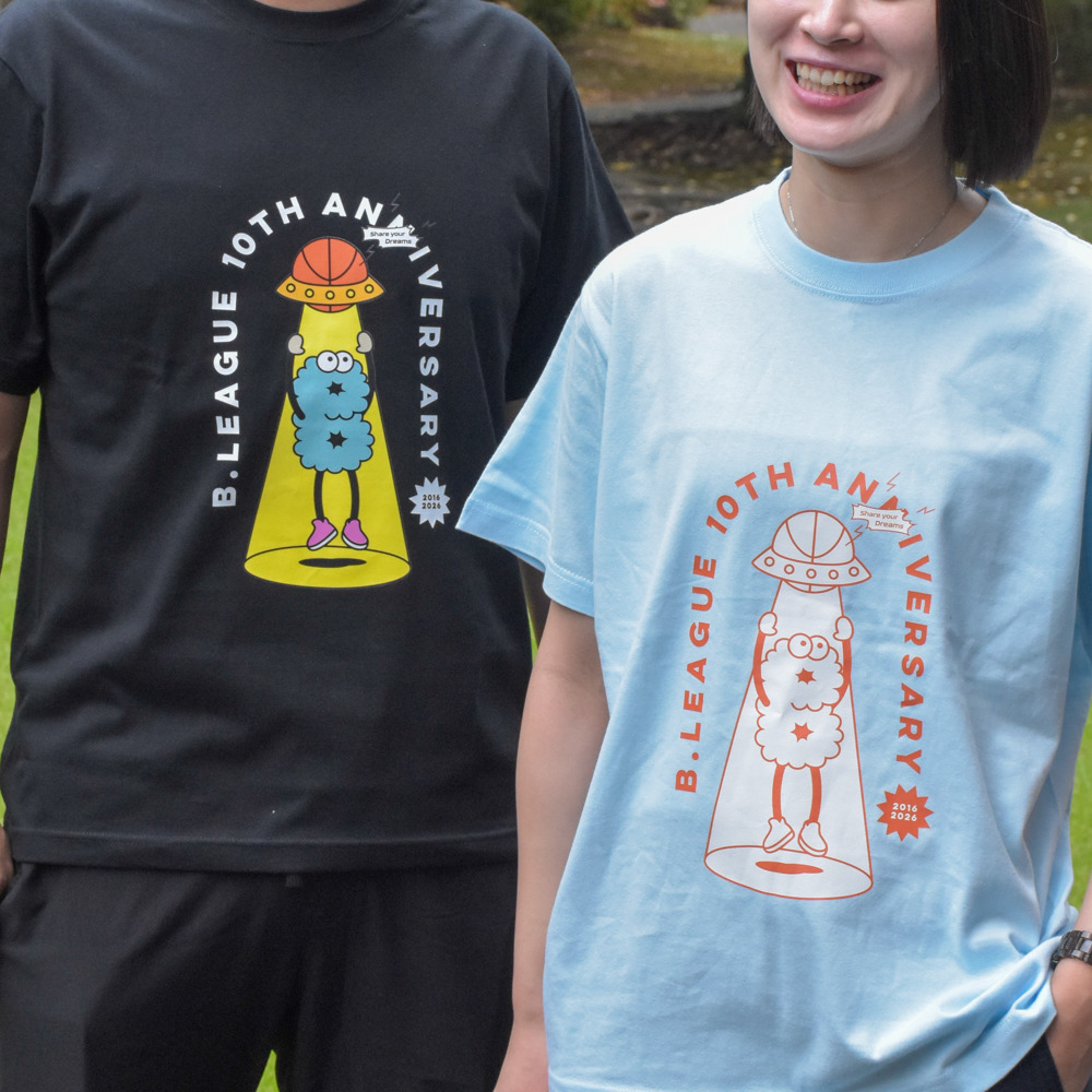 【全5色】B.LEAGUE 10th ANNIVERSARY Alien グラフィックTシャツ 詳細画像 ミックスグレー 2