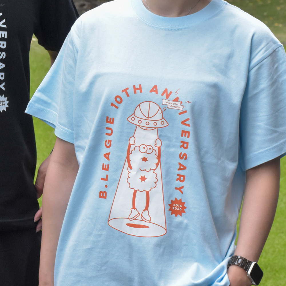 【全5色】B.LEAGUE 10th ANNIVERSARY Alien グラフィックTシャツ 詳細画像 ミックスグレー 3