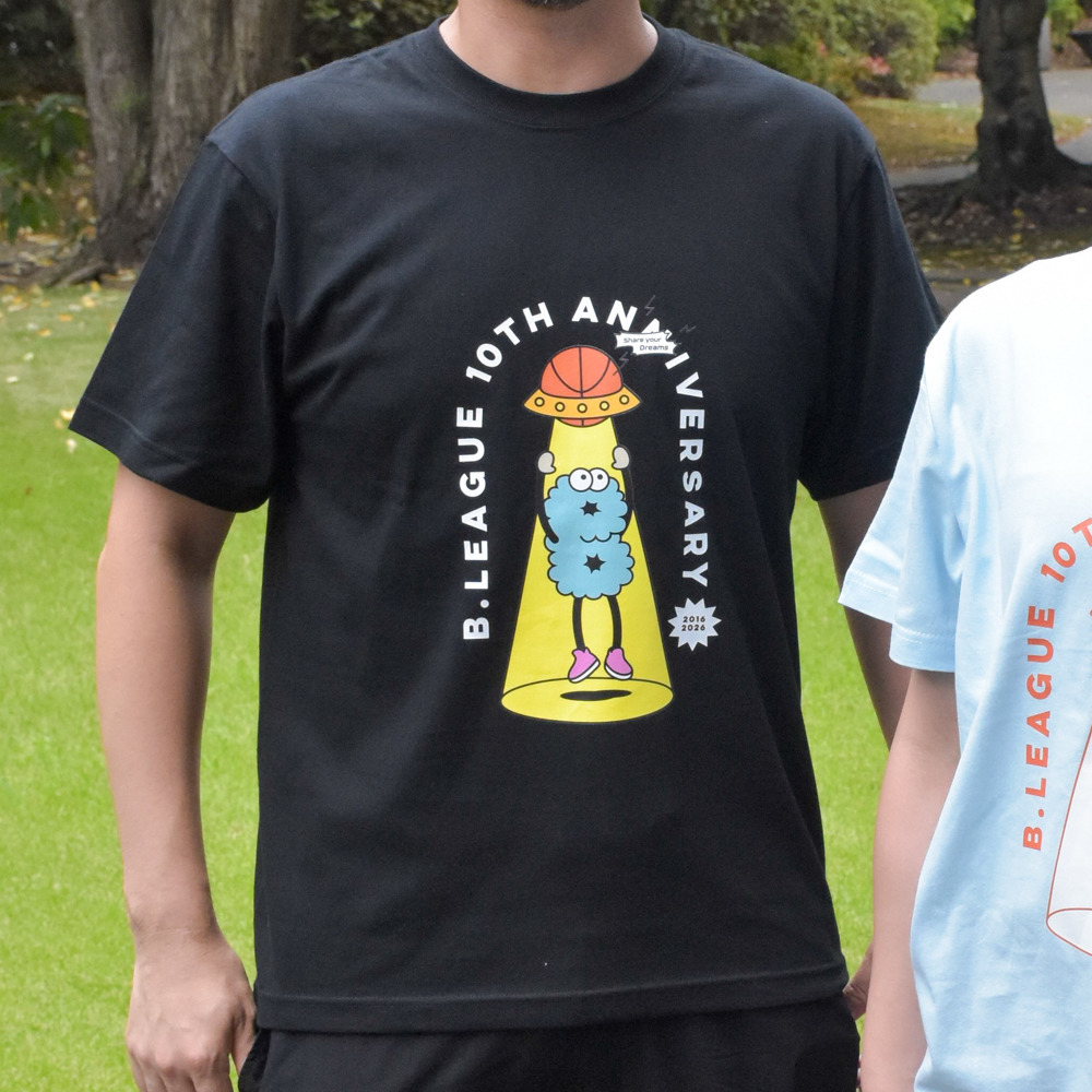 【全5色】B.LEAGUE 10th ANNIVERSARY Alien グラフィックTシャツ 詳細画像 ミックスグレー 4