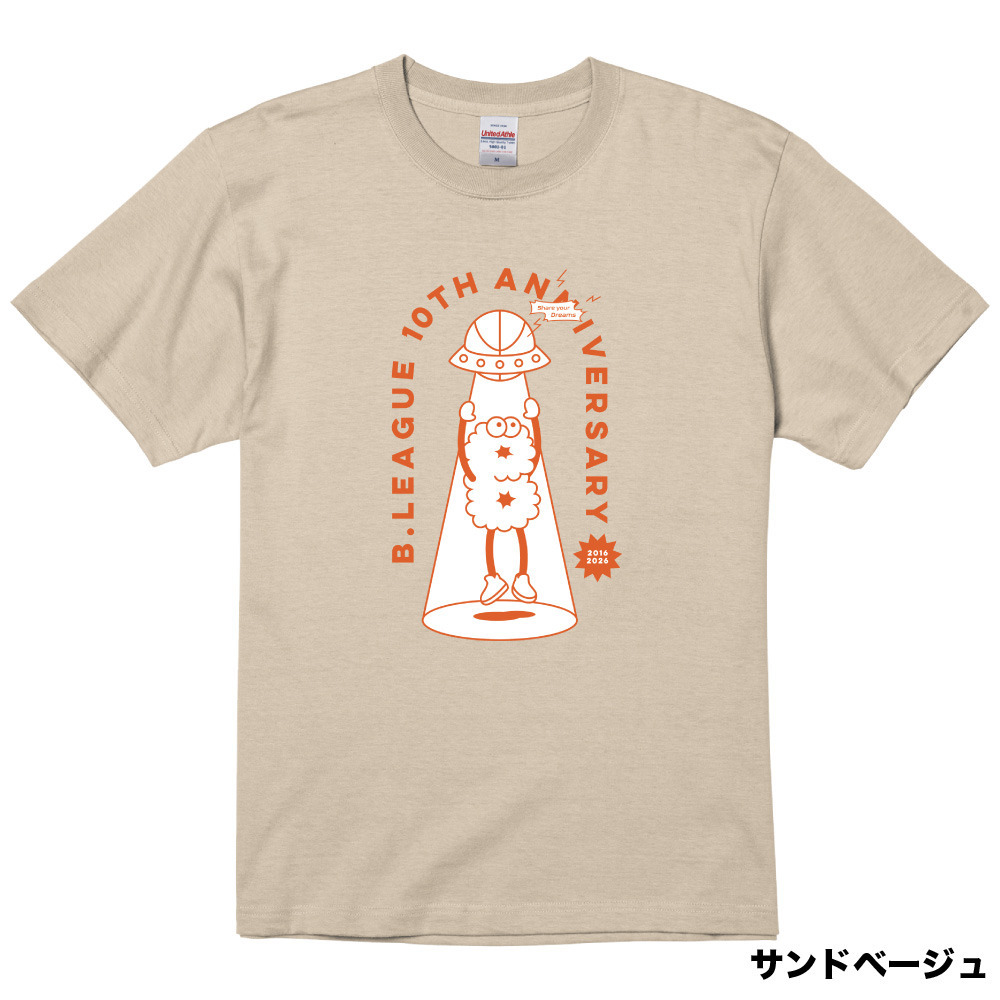 【全5色】B.LEAGUE 10th ANNIVERSARY Alien グラフィックTシャツ 詳細画像 サンドベージュ 1