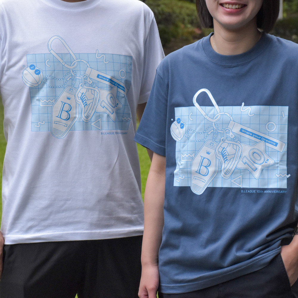 【全5色】B.LEAGUE 10th ANNIVERSARY Key chain グラフィックTシャツ 詳細画像 ヘイジーネイビー 3