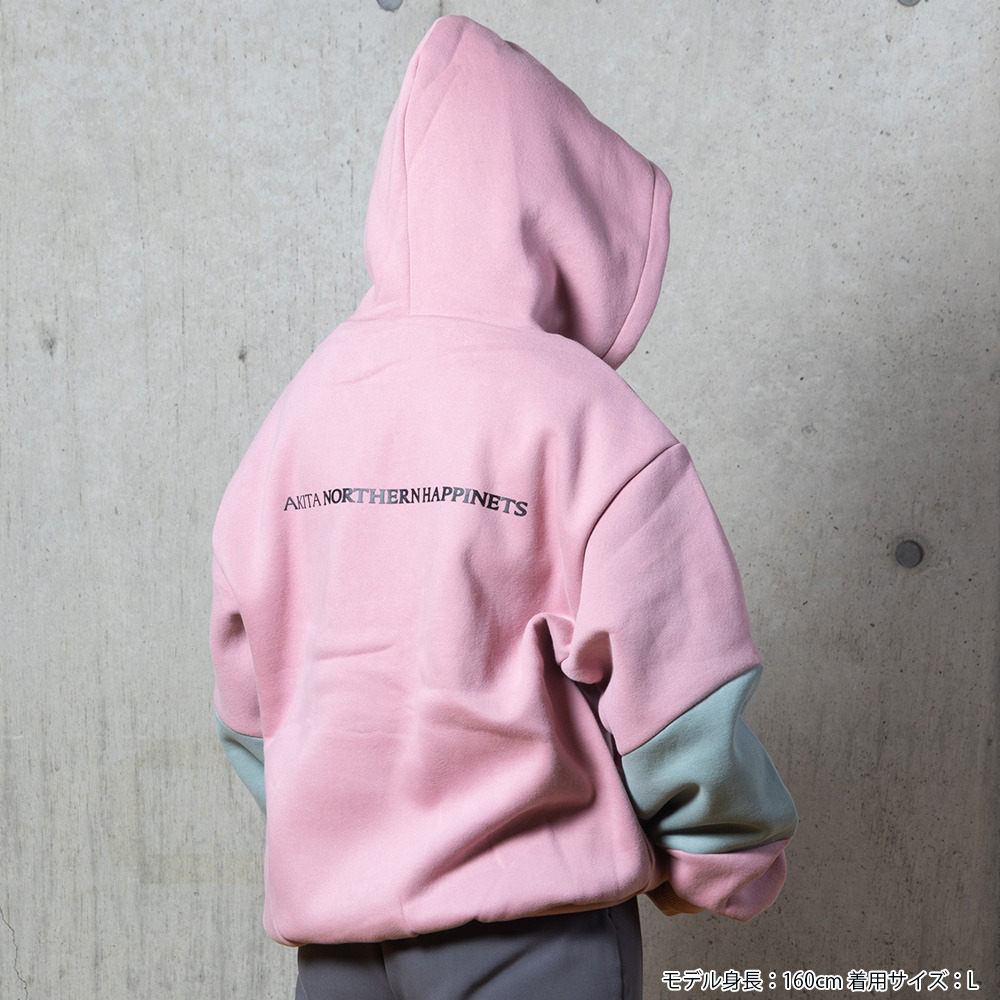 ANHジップパーカー 詳細画像 淡ピンク&times;ミント 9