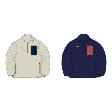 ANHハーフジップボアジャケット