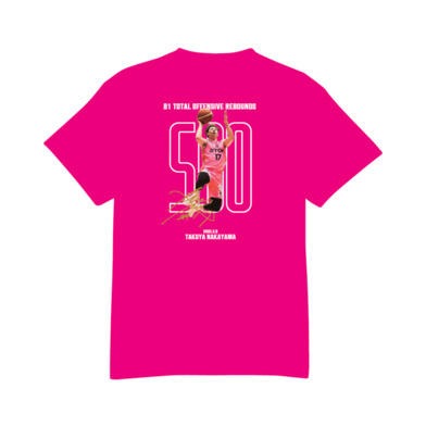 【受注】#17中山拓哉選手_B1個人通算500オフェンスリバウンド達成記念Tシャツ【グッズ割引対象外】