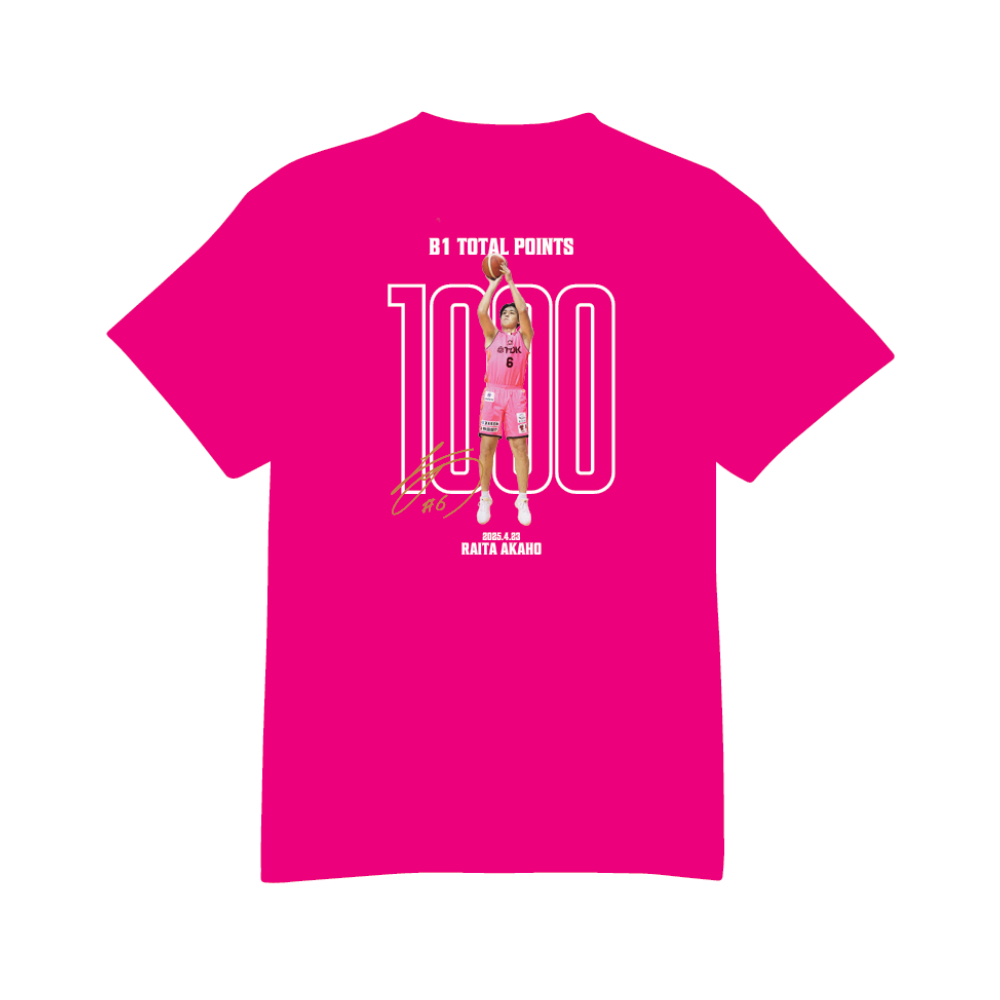  【受注】#6赤穂雷太選手_B1個人通算1,000得点達成記念_Tシャツ【グッズ割引対象外】 詳細画像 1カラー 1