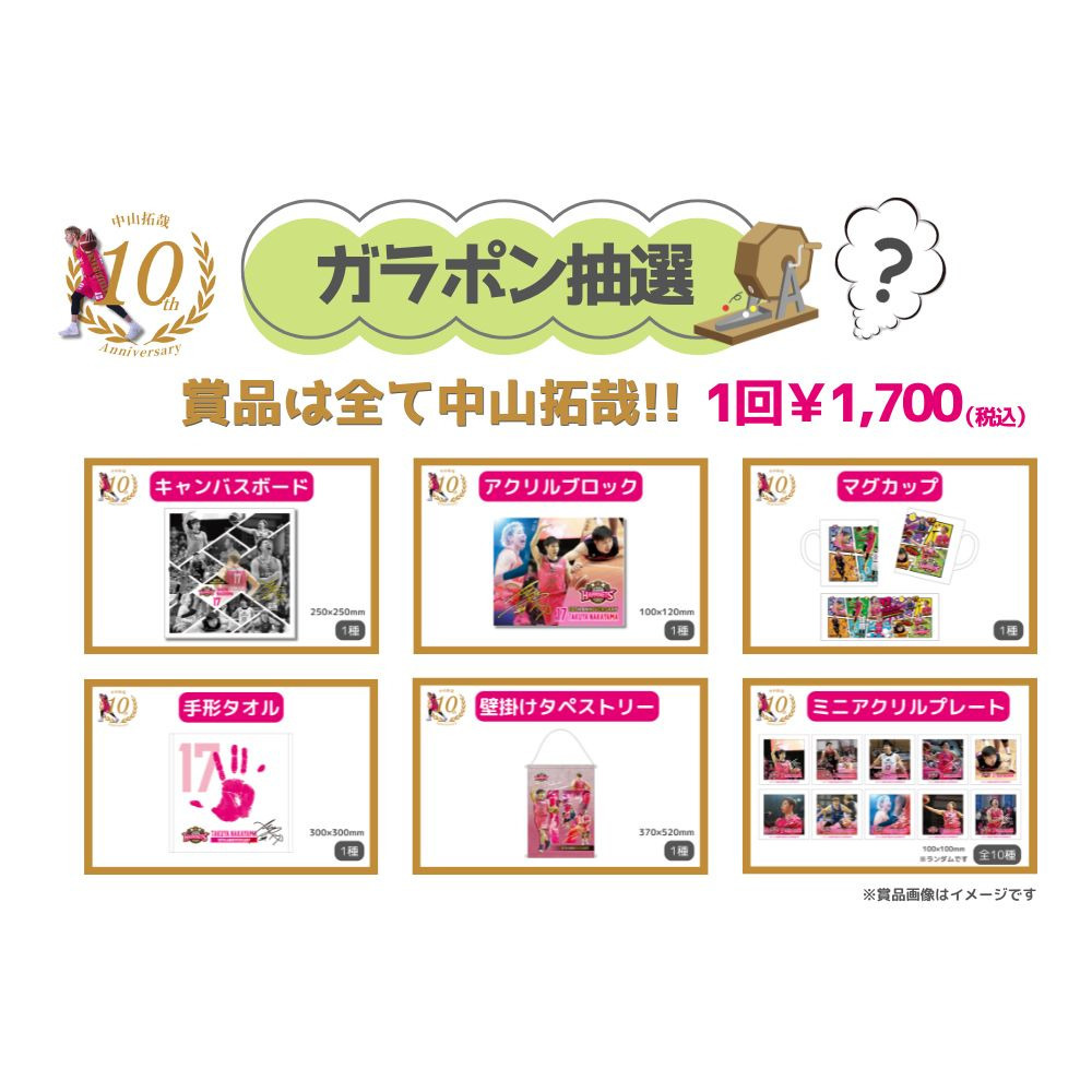 #17中山選手_10th記念ガラポン 詳細画像 ランダム 1