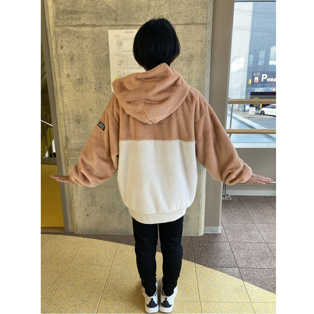 FILA_フェイクファーフーディージャケット 詳細画像 ピンク 3