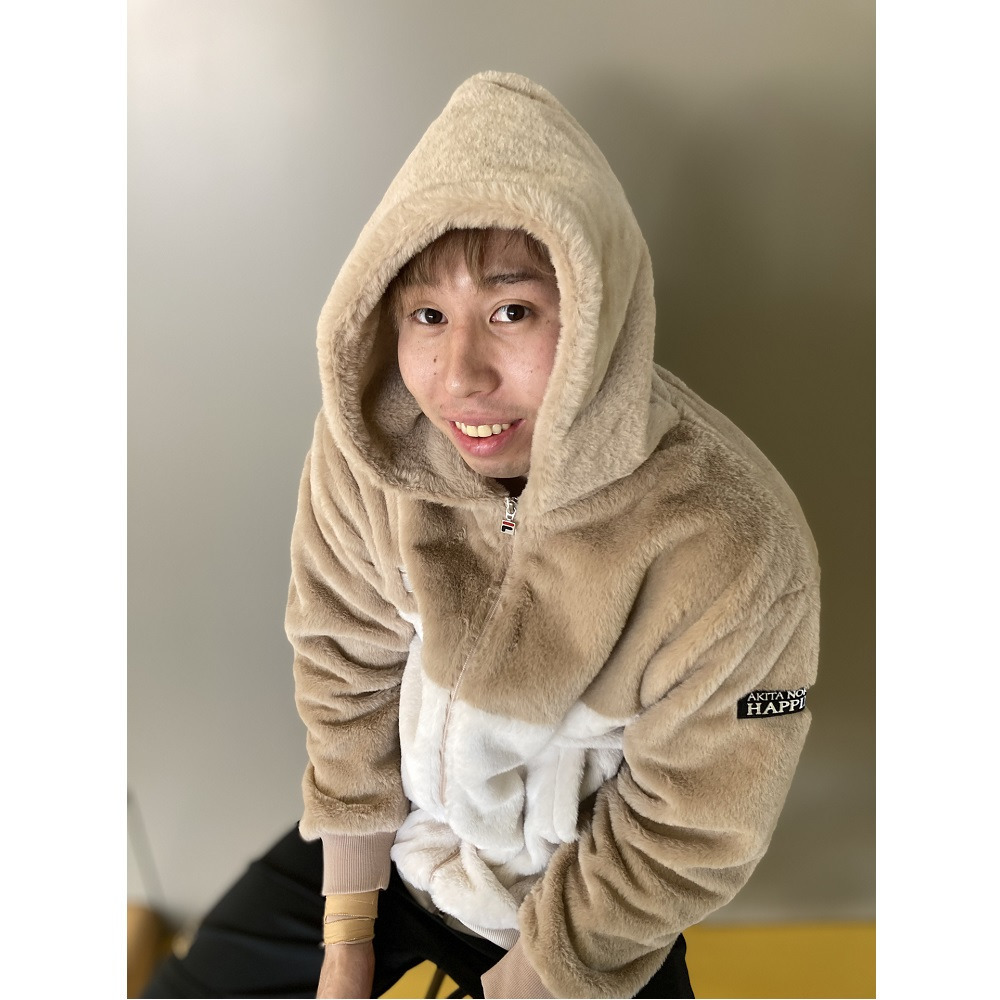 FILA_フェイクファーフーディージャケット 詳細画像 ベージュ 2