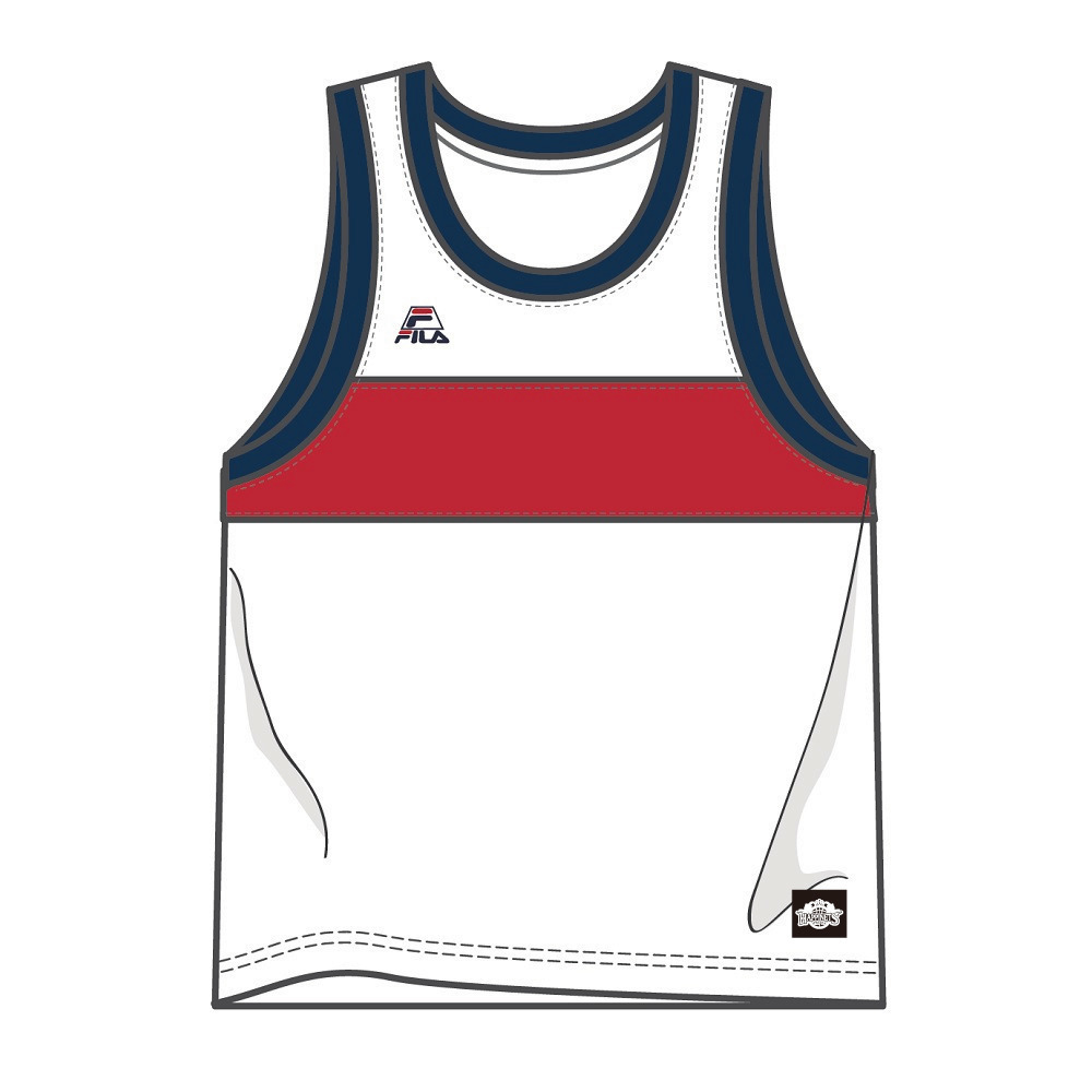 FILA_ゲームシャツ 詳細画像 ホワイト&times;レッド 1