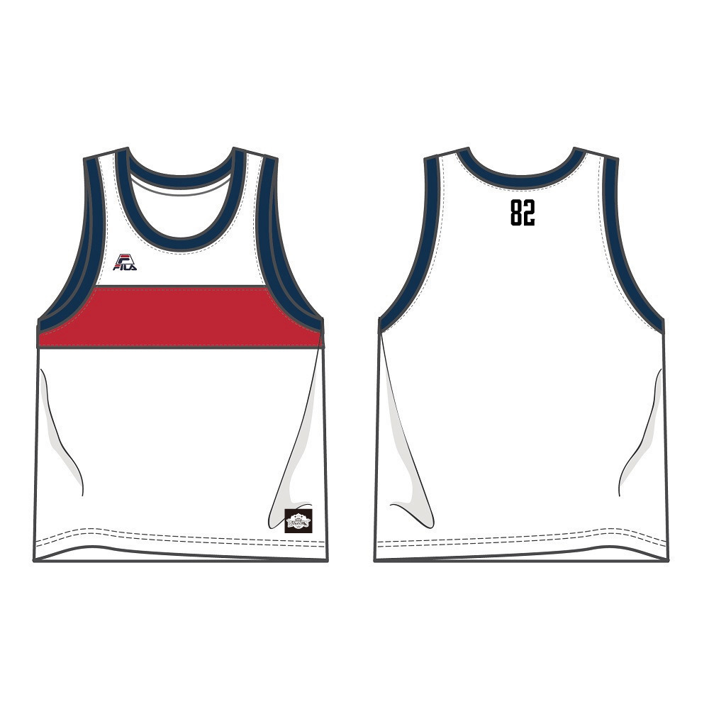 FILA_ゲームシャツ 詳細画像 ホワイト&times;レッド 2