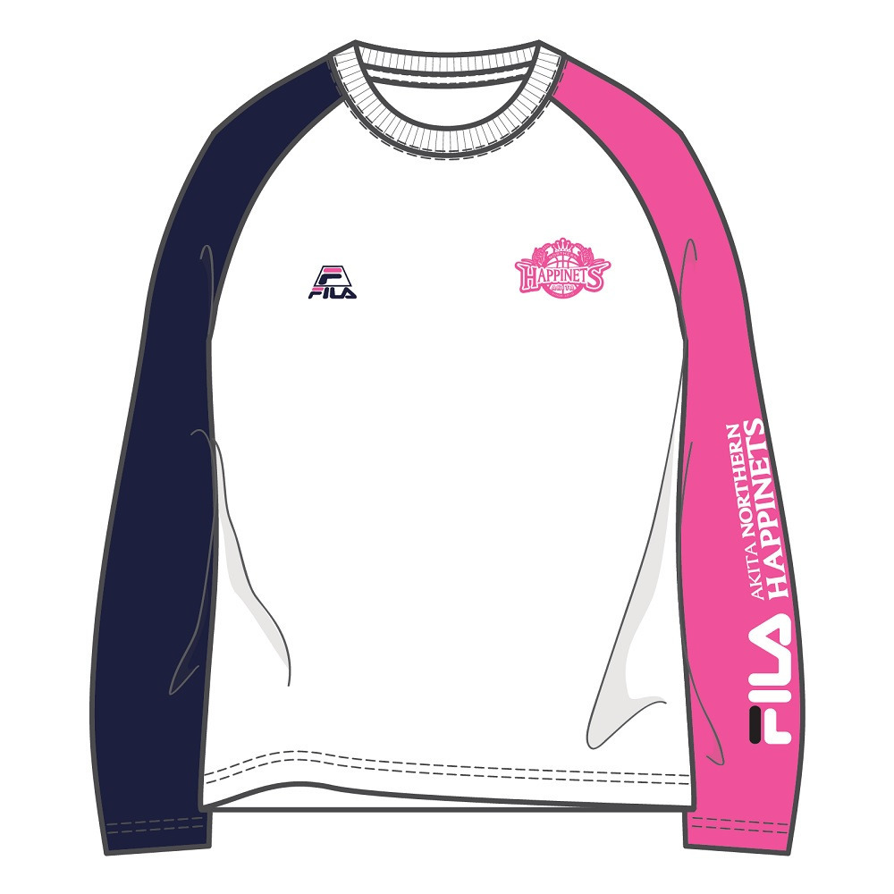FILA_ロングTシャツ_ピンク&times;ネイビー 詳細画像 1カラー 2