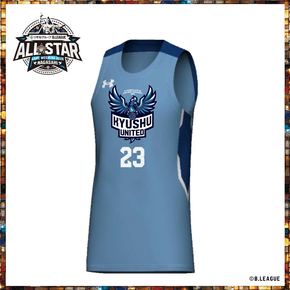 【事前販売】りそなグループ B.LEAGUE ALL-STAR GAME WEEKEND 2026 IN NAGASAKI オーセンティックユニフォーム＜KYUSHU UNITED＞ ネーム&ナンバー加工あり 詳細画像 KYUSYU 1