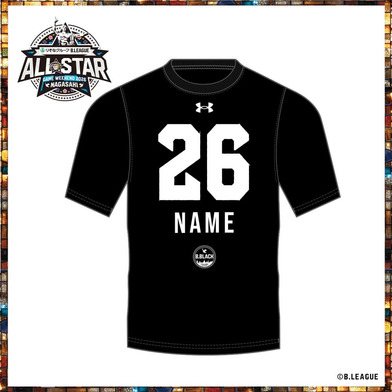 【事前販売】りそなグループ B.LEAGUE ALL-STAR GAME WEEKEND 2026 IN NAGASAKI 半袖Tシャツ＜B.BLACK＞ ネーム＆ナンバー加工あり