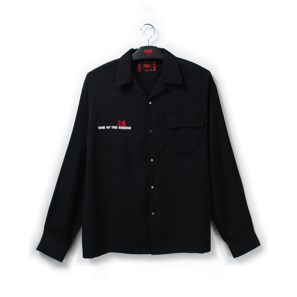 SOTC Embroidery Rayon Shirt BLACK 詳細画像 2