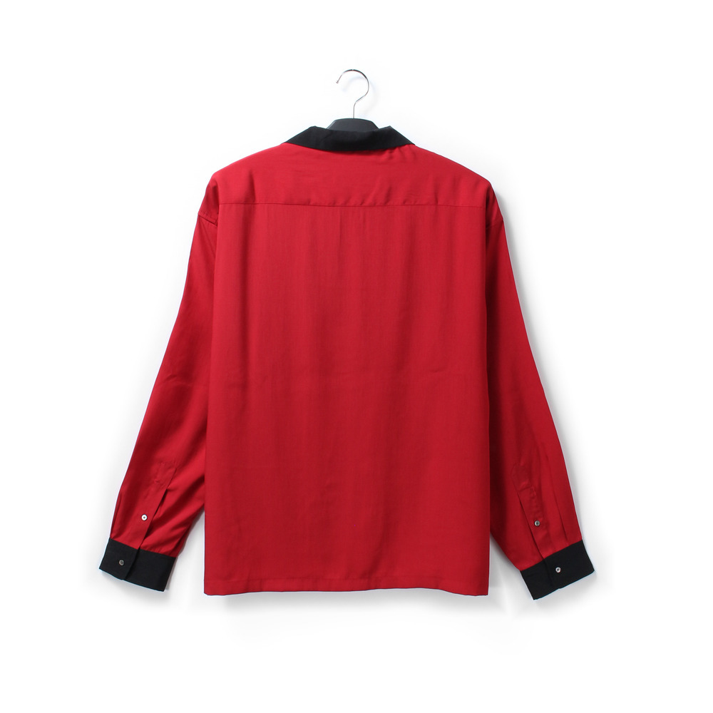 SOTC Embroidery Rayon Shirt RED 詳細画像 3