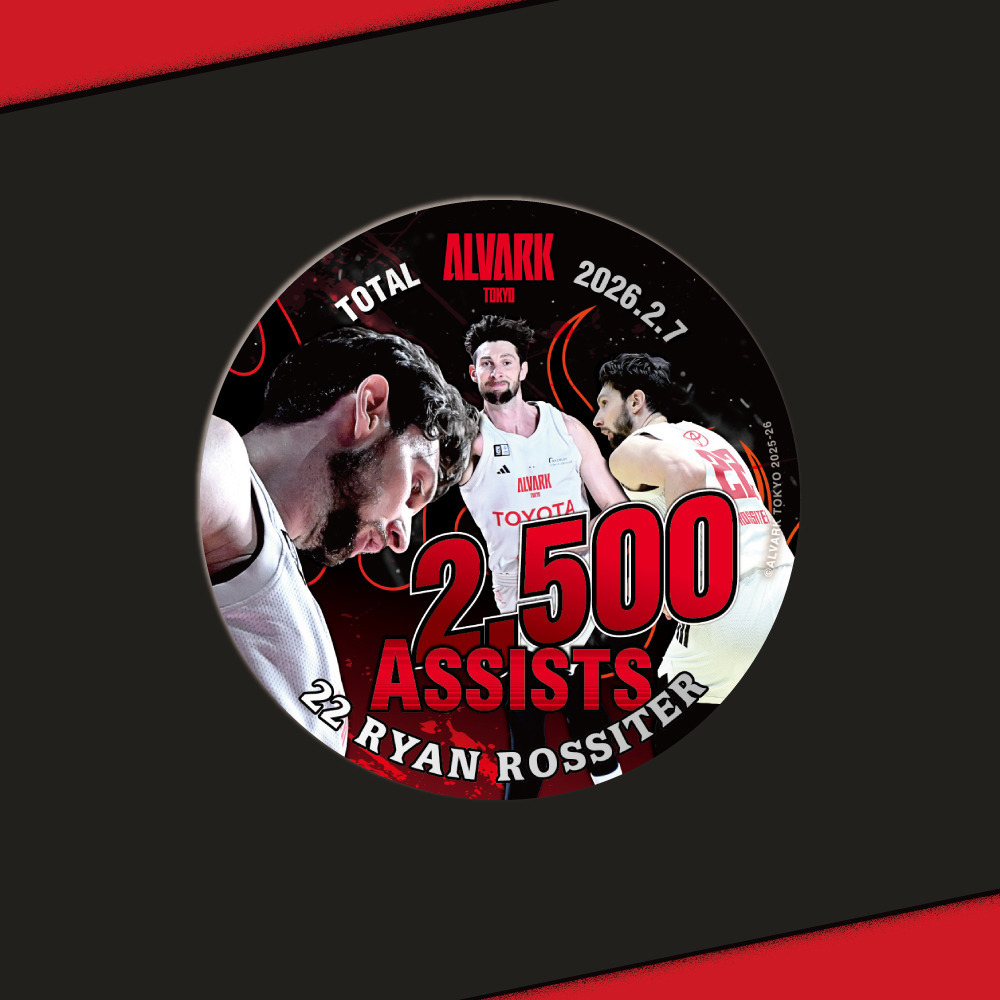 ロシター選手個人通算2,500アシスト記念缶バッジ 詳細画像 1