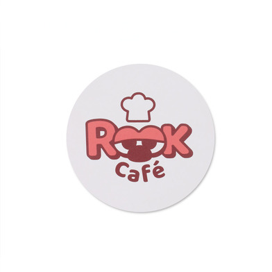 ROOK cafe 白雲石吸水コースター ロゴ