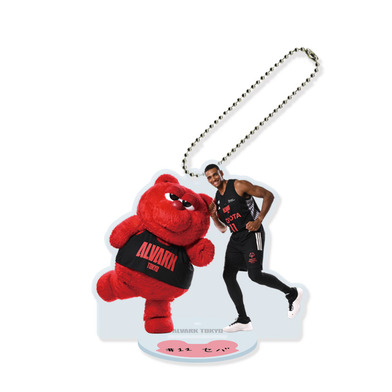 選手とルークのアクスタキーホルダー