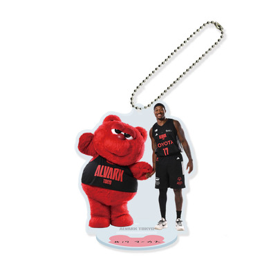 選手とルークのアクスタキーホルダー