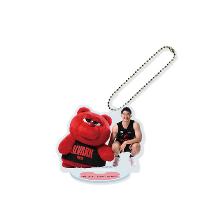 選手とルークのアクスタキーホルダー