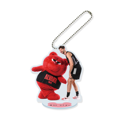 選手とルークのアクスタキーホルダー