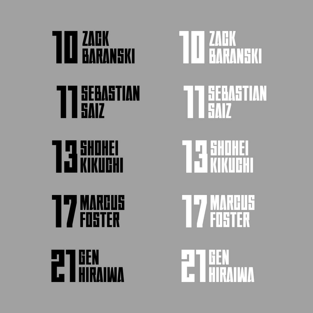 ネームナンバー圧着シート 詳細画像 2