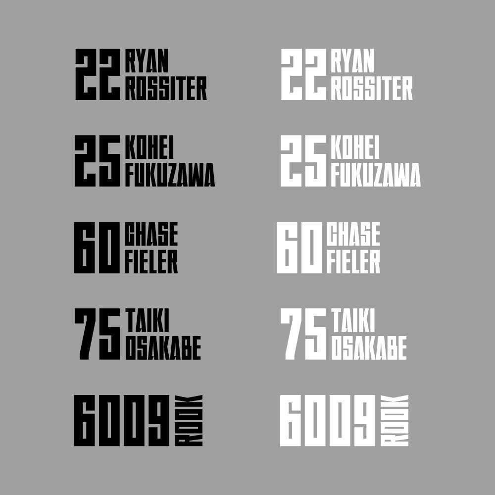 ネームナンバー圧着シート 詳細画像 3