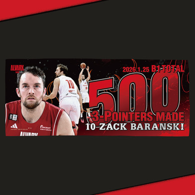 バランスキー選手B1個人通算500回3P記念タオル