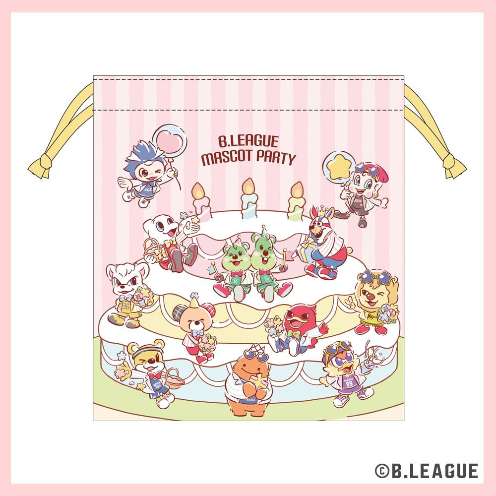 【予約商品】B.LEAGUE MASCOT PARTY vol.1 巾着（PK） 詳細画像 1
