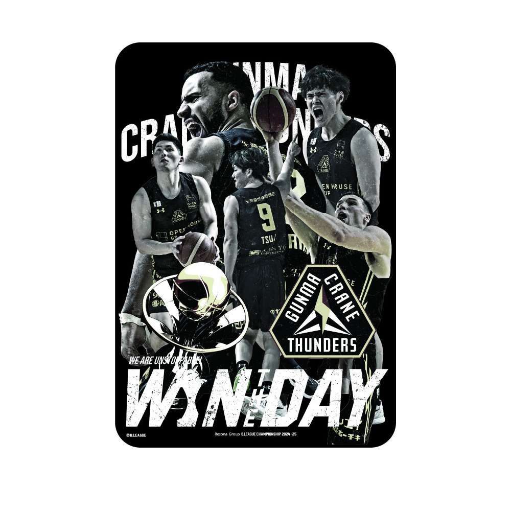 りそなグループ B.LEAGUE CHAMPIONSHIP 2024-25 オフィシャルポストカード＆ステッカー＆クリアファイル3点セット　群馬クレインサンダーズ 詳細画像 ONECOLOR 2