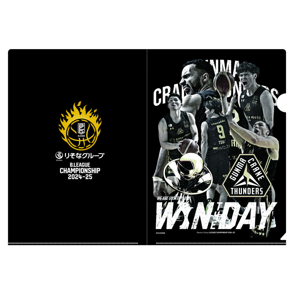 りそなグループ B.LEAGUE CHAMPIONSHIP 2024-25 オフィシャルポストカード＆ステッカー＆クリアファイル3点セット　群馬クレインサンダーズ 詳細画像 ONECOLOR 3