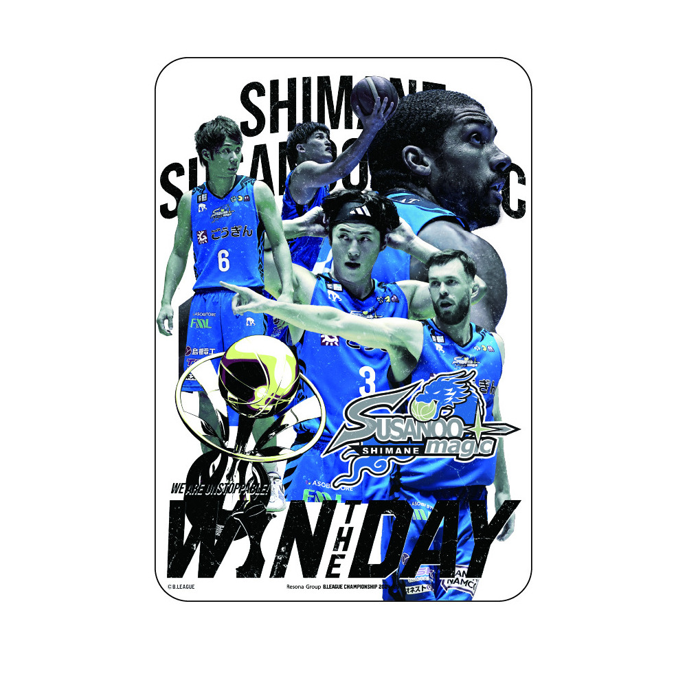 りそなグループ B.LEAGUE CHAMPIONSHIP 2024-25 オフィシャルポストカード＆ステッカー＆クリアファイル3点セット　島根スサノオマジック 詳細画像 ONECOLOR 2