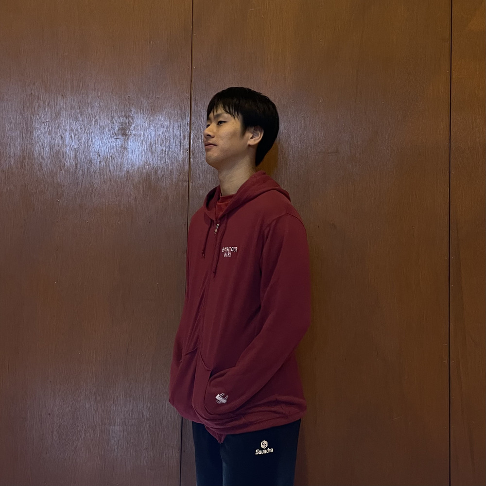 スウェットジップパーカー2025 詳細画像 バーガンディー 3