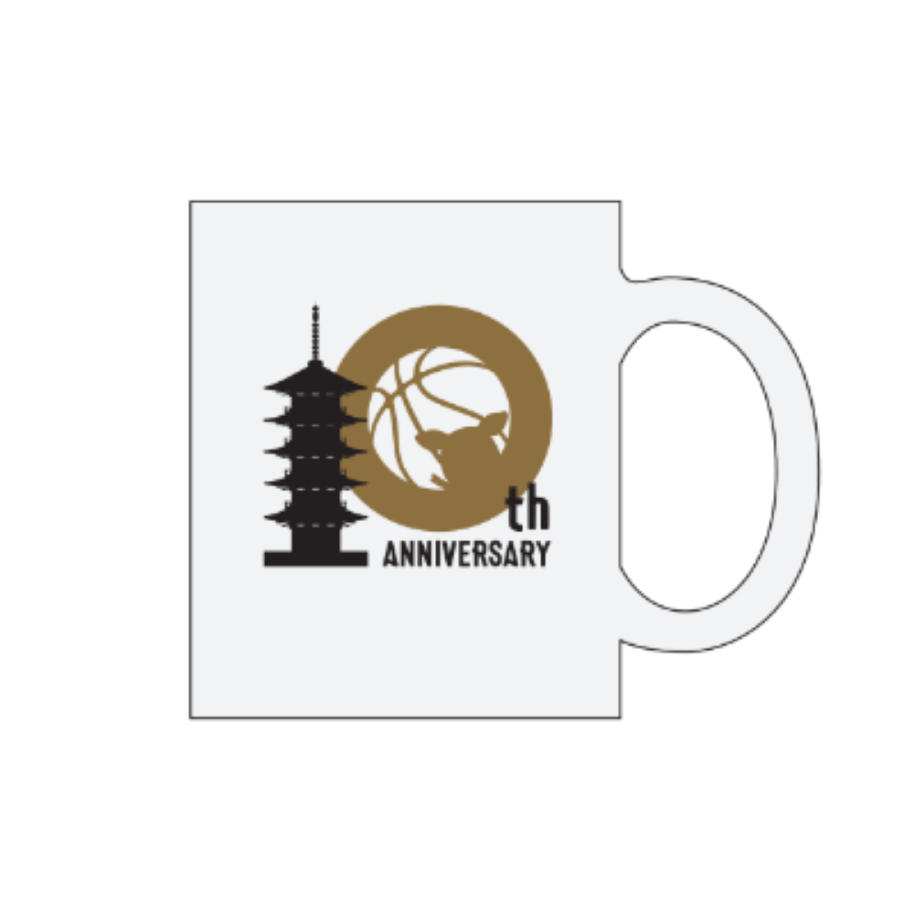 クリアグラスマグカップ（バンビシャスロゴ×10周年ロゴ） 詳細画像 2