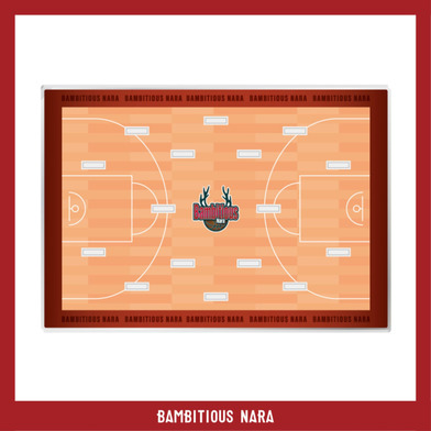 アクリルスタンドバスケットコート型台座