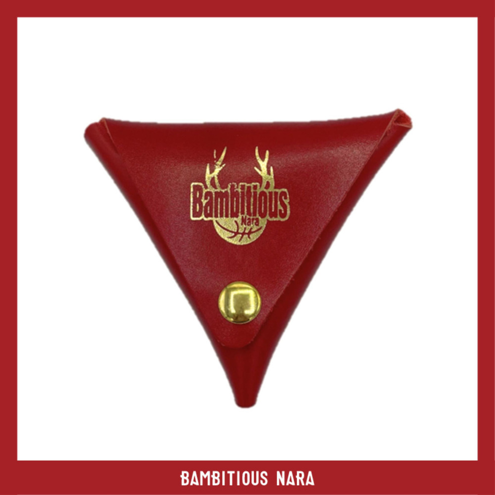 レザー三角コインケース（ブラック/レッド） 詳細画像 レッド 1