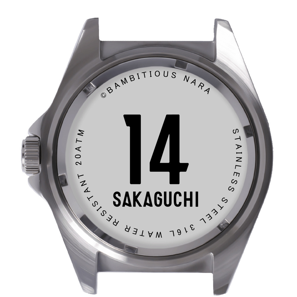 バンビシャス選手サインウォッチ（ラバーバンドBLK）2025-26 詳細画像 #14 SAKAGUCHI（坂口 竜也） 2
