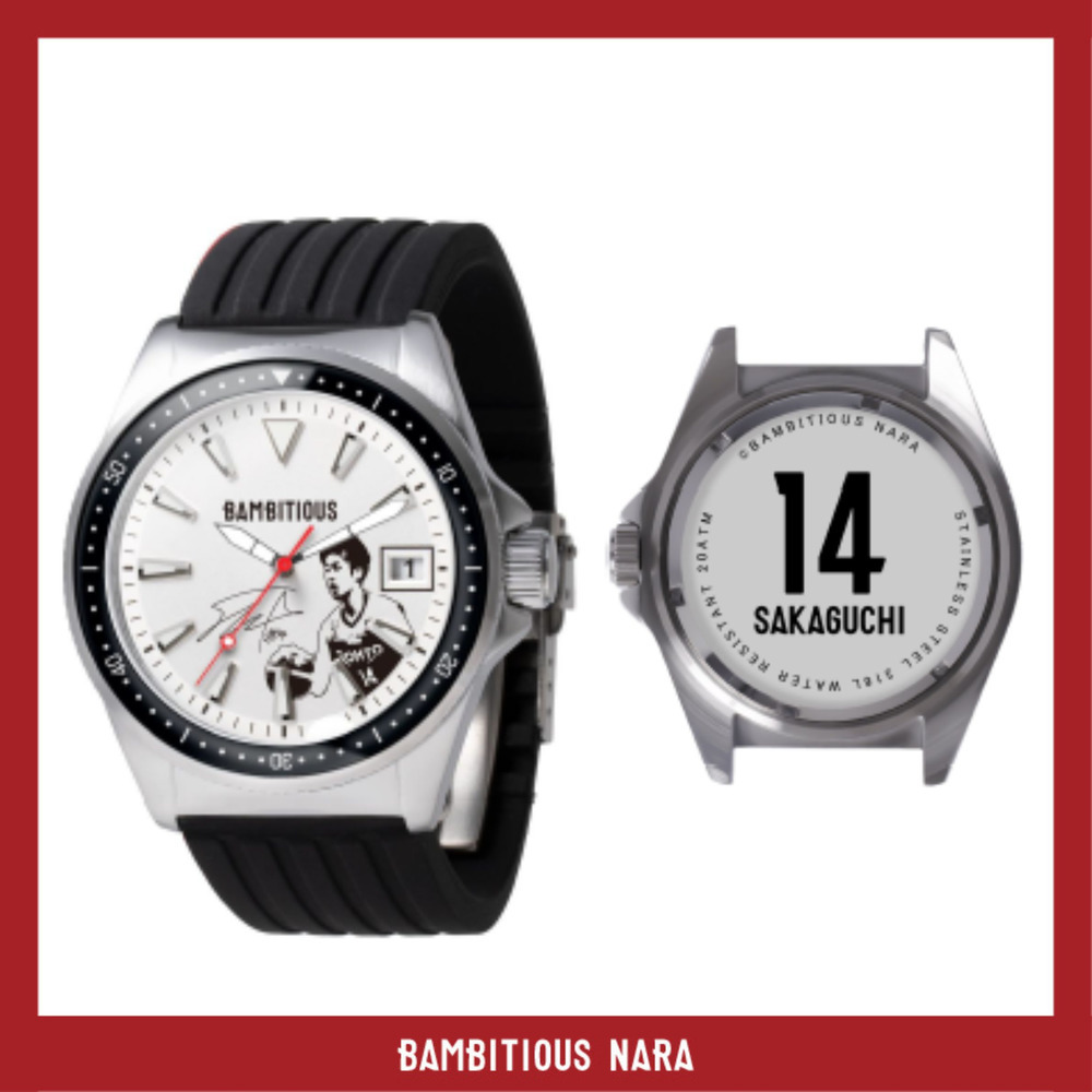 バンビシャス選手写真入りウォッチ（ラバーバンドBLK）2025-26 詳細画像 #14 SAKAGUCHI（坂口 竜也） 1