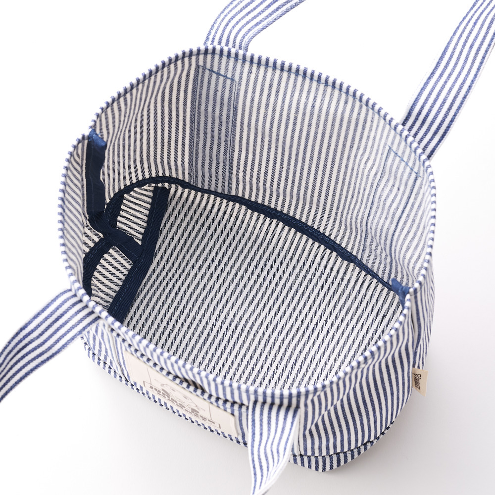 JUMBO-KUN MARKET ヒッコリー生地ミニトートバッグ 詳細画像 ONE 2