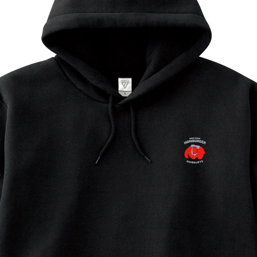 ﾄﾞﾑﾄﾞﾑﾊﾝﾊﾞｰｶﾞｰｺﾗﾎﾞ ﾌｰﾃﾞｨ 詳細画像 ブラック 2