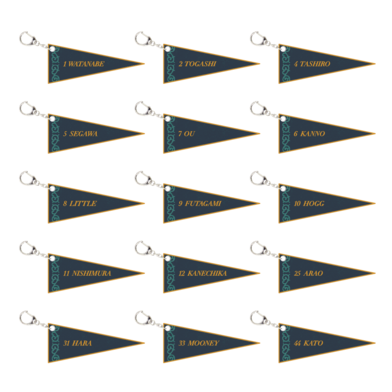 15TH シークレット選手ペナントキーホルダー