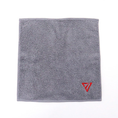 ロゴ刺繍今治ハンドタオル（グレー）