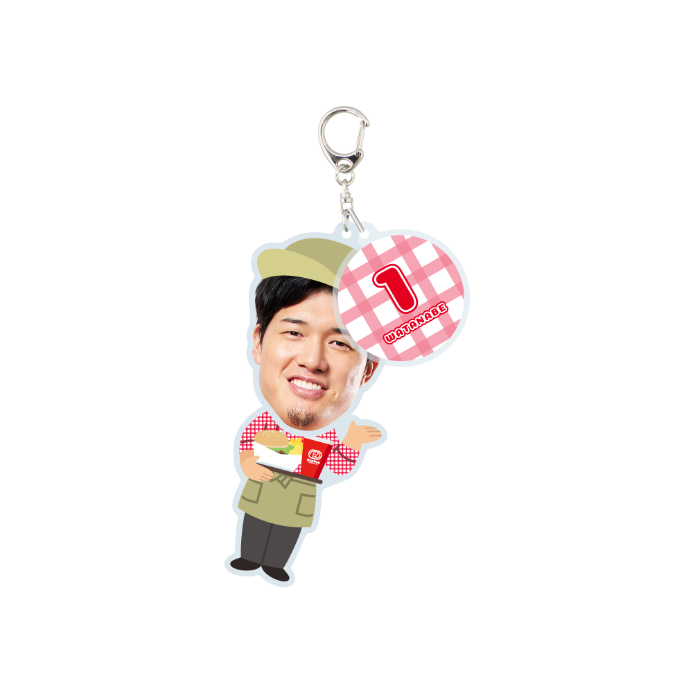 ﾄﾞﾑﾄﾞﾑﾊﾝﾊﾞｰｶﾞｰｺﾗﾎﾞ 選手ﾌﾘﾌﾘｷｰﾎﾙﾀﾞｰ 詳細画像 #1 渡邊 雄太 1