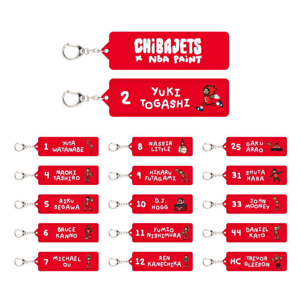 CHIBAJETS&times;NBA PAINT 選手ラバーキーホルダー 詳細画像 #1 渡邊 雄太 2