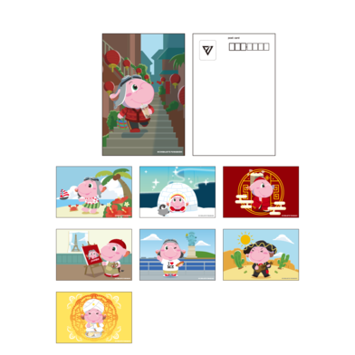 旅するジャンボくん ポストカードセット(8種)